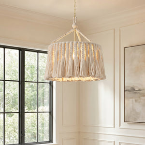 Fenaine 24" One Light Chandelier, Aged Brass