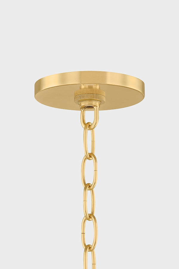 Eldyn 29" Six Lights Chandelier, Aged Brass