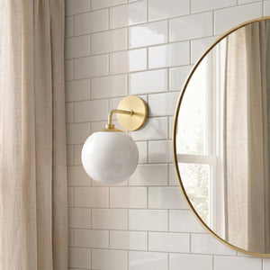 Fenorae 7" One Light Wall Sconce, Aged Brass
