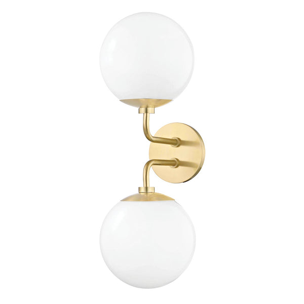 Fenorae 20" Two Lights Wall Sconce, Aged Brass