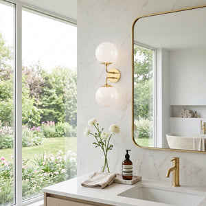 Fenorae 20" Two Lights Wall Sconce, Aged Brass