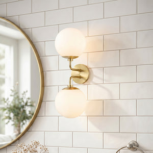 Fenorae 20" Two Lights Wall Sconce, Aged Brass