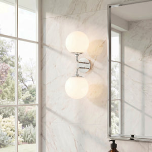 Fenorae 20" Two Lights Wall Sconce, Polished Nickel
