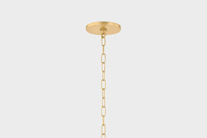 Maryn 16" One Light Pendant, Aged Brass