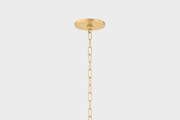 Maryn 16" One Light Pendant, Aged Brass