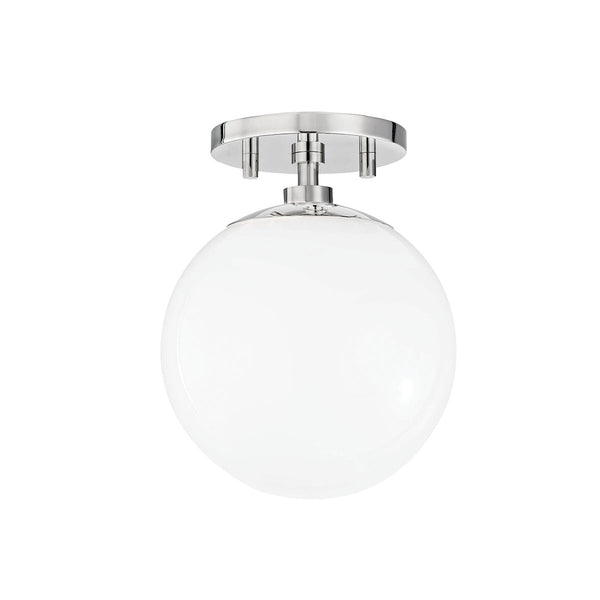 Fenorae 7" One Light Semi Flush, Polished Nickel