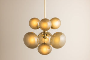 Valiel 28" Seven Lights Chandelier, Aged Brass