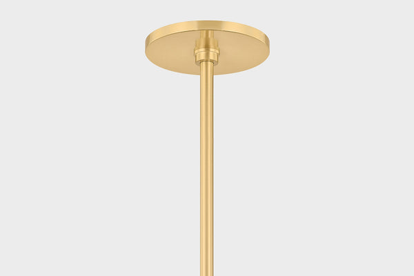 Valiel 28" Seven Lights Chandelier, Aged Brass