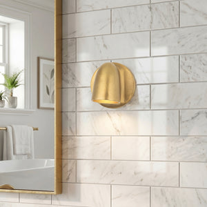 Avenelle 5" One Light Wall Sconce, Aged Brass