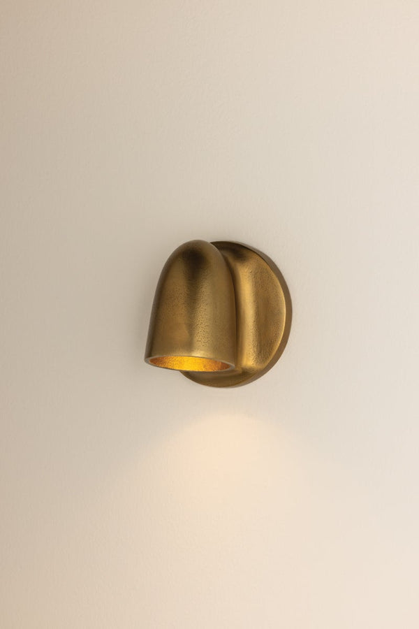 Avenelle 5" One Light Wall Sconce, Aged Brass
