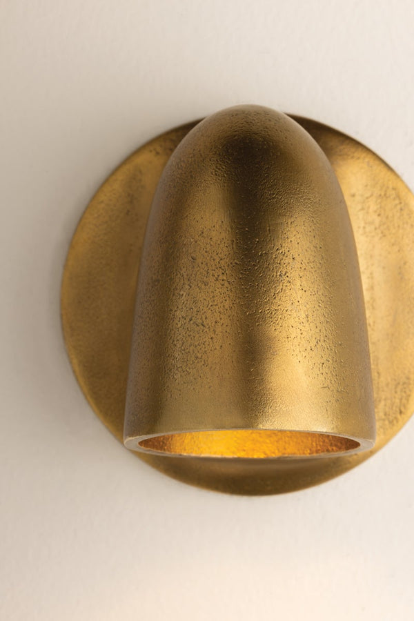 Avenelle 5" One Light Wall Sconce, Aged Brass