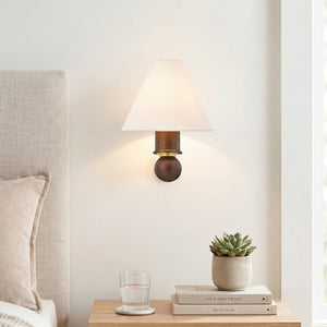 Rynellea 8" One Light Wall Sconce, Aged Brass