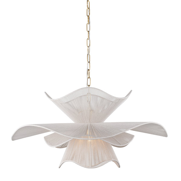 Amaris 34" One Light Chandelier, Aged Brass