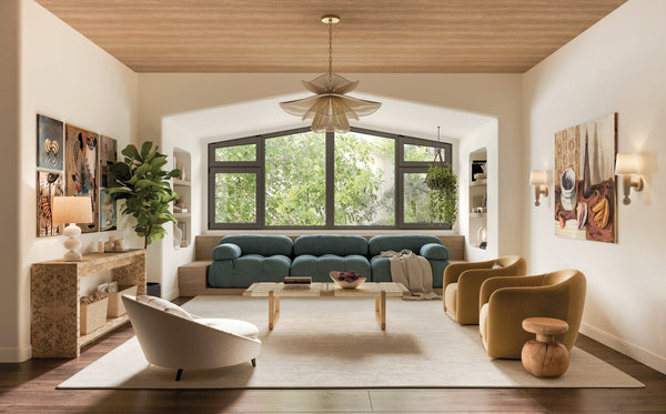 Amaris 34" One Light Chandelier, Aged Brass