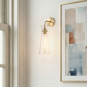 Fenani 5" One Light Wall Sconce, Aged Brass