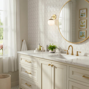 Fenis 6" One Light Bath and Vanity, Aged Brass