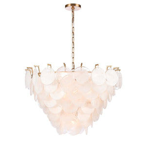 Elowen 30" Eleven Lights Large Chandelier, Warm Brass