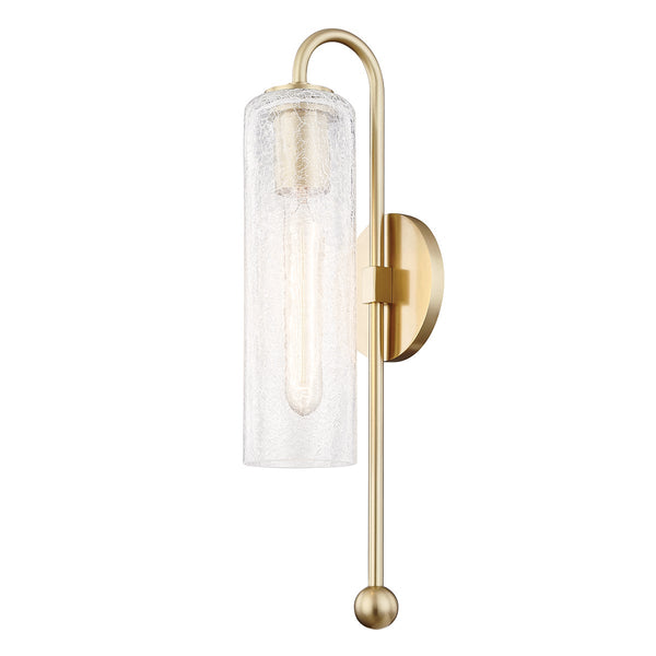 Avenael 5" One Light Wall Sconce, Aged Brass