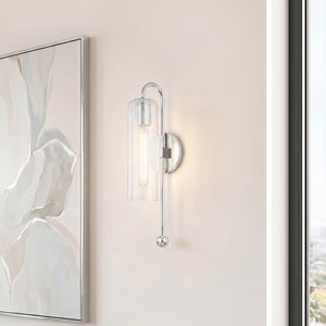 Avenael 5" One Light Wall Sconce, Polished Nickel