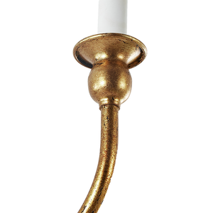 Lumis 60" Six Lights Chandelier, Antique Gold Leaf