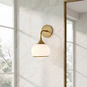 Noraine 7" One Light Bath and Vanity, Aged Brass