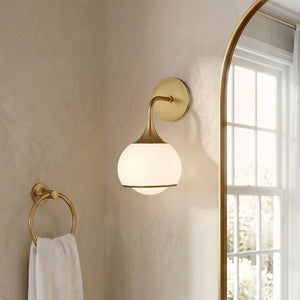 Noraine 7" One Light Bath and Vanity, Aged Brass
