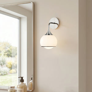 Noraine 7" One Light Bath and Vanity, Polished Nickel