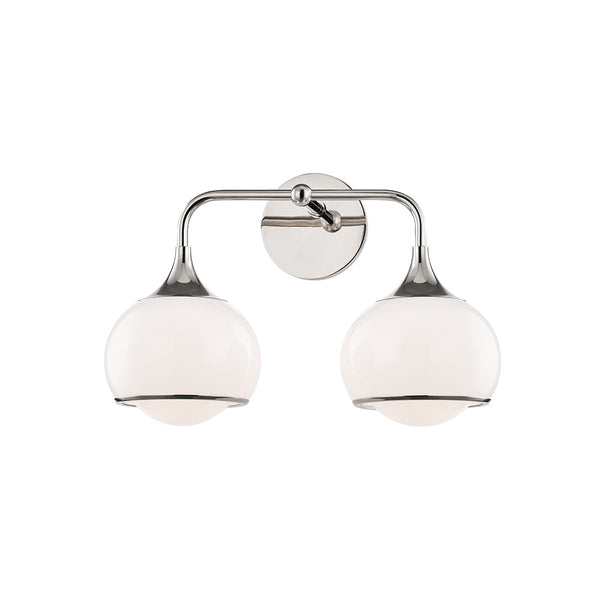 Noraine 17" Two Light Bath and Vanity, Polished Nickel
