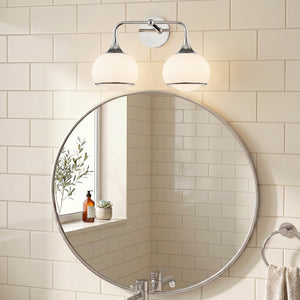 Noraine 17" Two Light Bath and Vanity, Polished Nickel