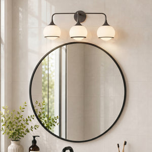 Noraine 27" Three Lights Bath and Vanity, Old Bronze