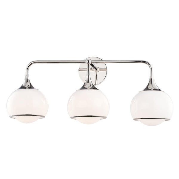 Noraine 27" Three Lights Bath and Vanity, Polished Nickel