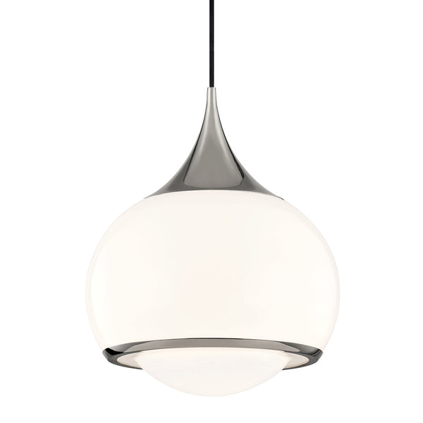 Noraine 14" One Light Pendant, Polished Nickel