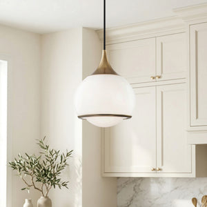 Noraine 7" One Light Pendant, Aged Brass