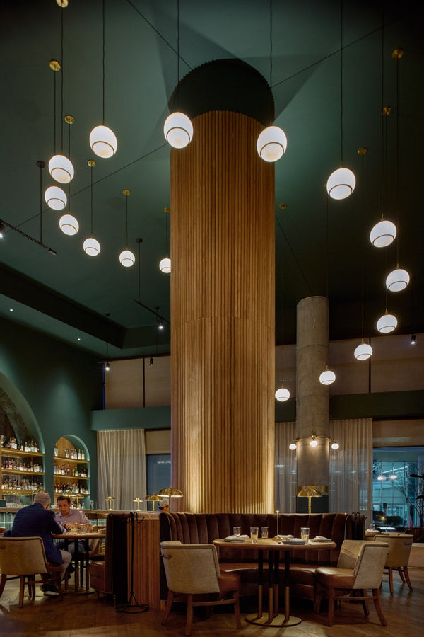 Noraine 7" One Light Pendant, Aged Brass