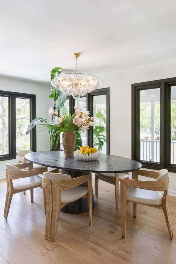 Thalaine 31" Nine Lights Chandelier, Aged Brass