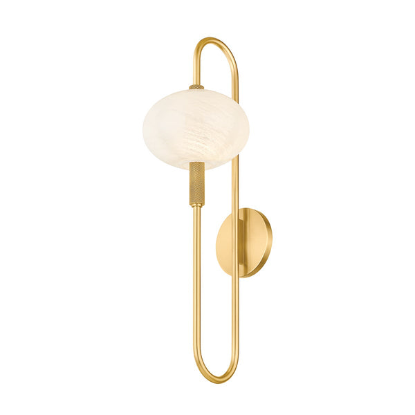 Fenellea 7" One Light Wall Sconce, Aged Brass