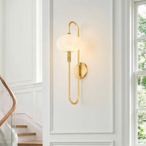 Fenellea 7" One Light Wall Sconce, Aged Brass