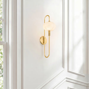 Fenellea 7" One Light Wall Sconce, Aged Brass