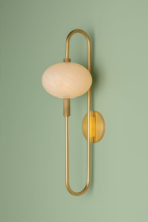 Fenellea 7" One Light Wall Sconce, Aged Brass