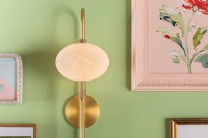 Fenellea 7" One Light Wall Sconce, Aged Brass