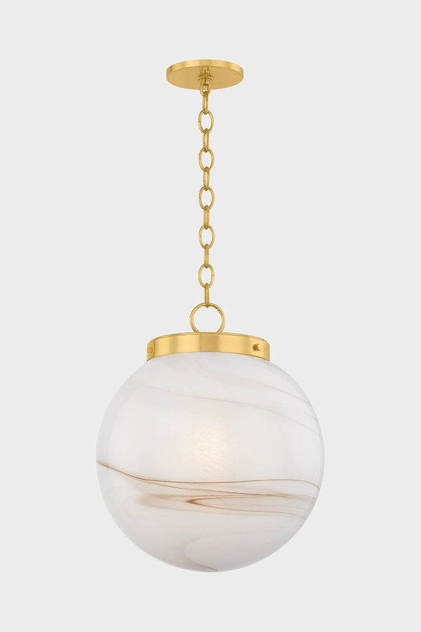Avenorae 16" One Light Pendant, Aged Brass