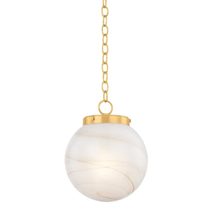 Avenorae 12" One Light Pendant, Aged Brass