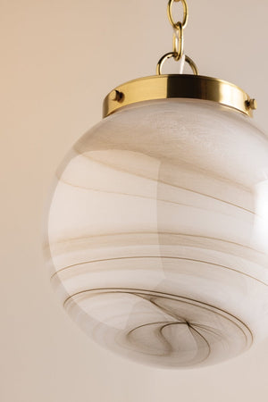 Avenorae 12" One Light Pendant, Aged Brass