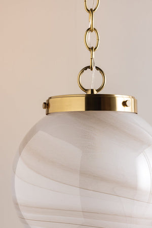 Avenorae 12" One Light Pendant, Aged Brass
