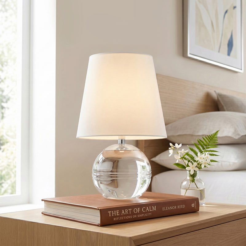 Nolyn 8" One Light Rechargeable Table Lamp, Polished Nickel