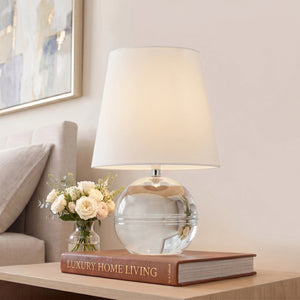 Nolyn 8" One Light Rechargeable Table Lamp, Polished Nickel