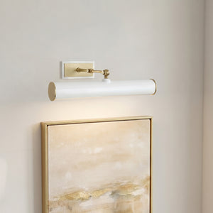 Thalan 16" Two Lights Plug-in Picture Light, Aged Brass / Soft Off White