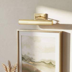 Thalan 16" Two Lights Plug-In Picture Light, Aged Brass