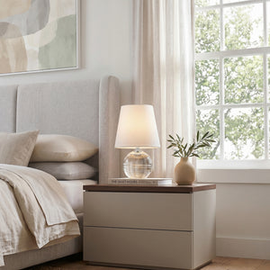 Nolyn 8" One Light Table Lamp, Polished Nickel