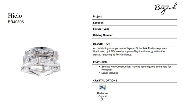 Hielo 5'' LED Recessed Light, Chrome